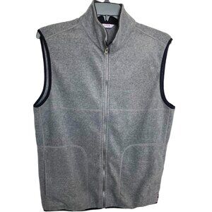 Izod Unisex Grey Fleece Full Zippered Vest with Pockets Size M Outdoor Hiking